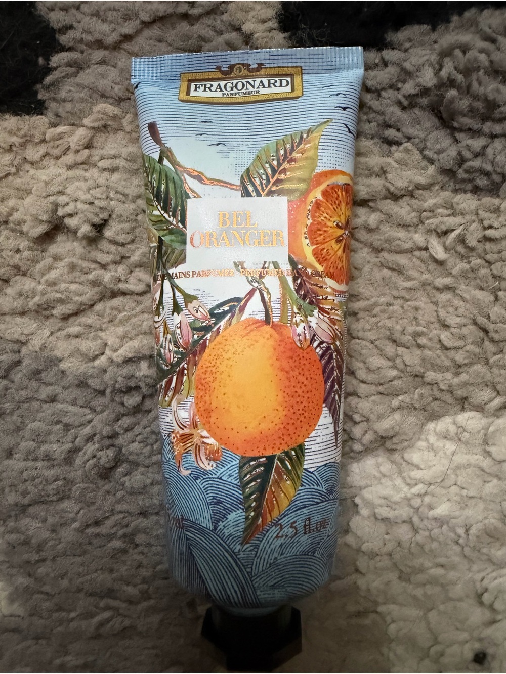 Fragonard Bel Oranger Citrus Hand Cream - Blue & Orange Tube